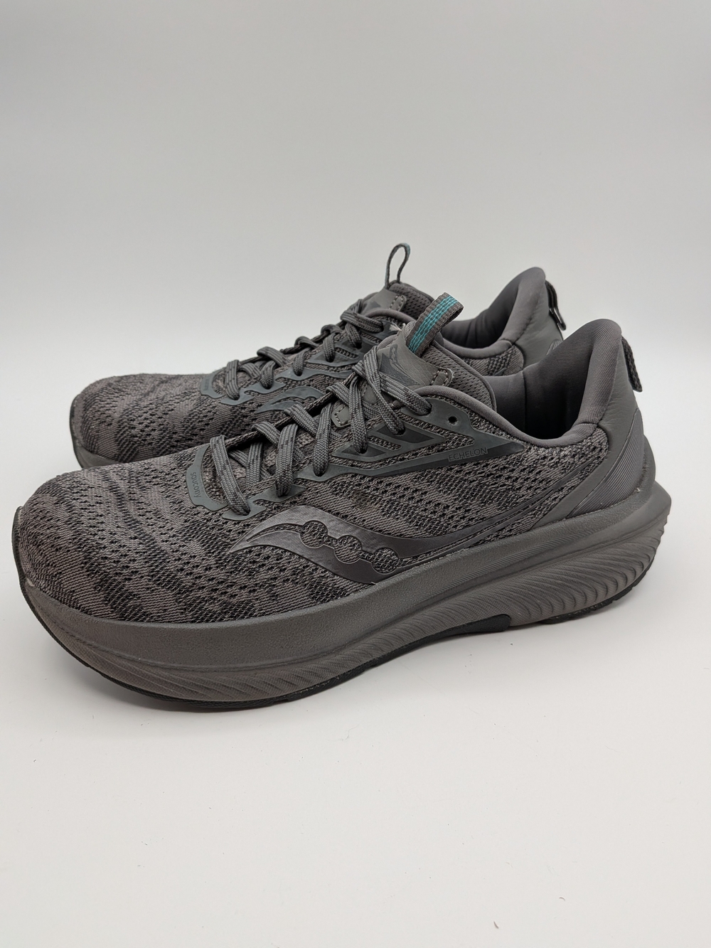 Saucony Echelon 9 Men's Cushion Run Sneakers - Charcoal Gray Sz 9